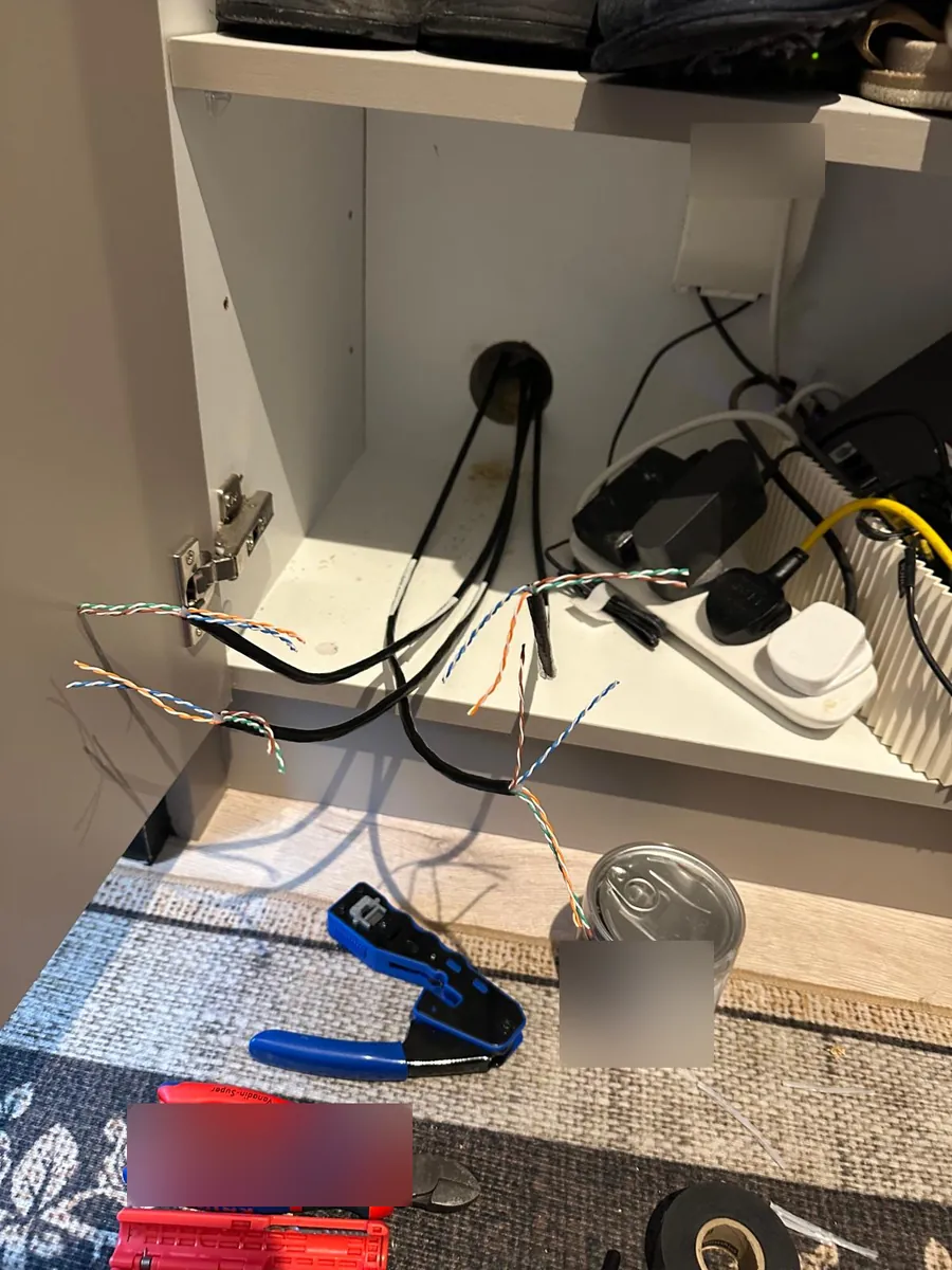 Preparing CAT6 cables for termination